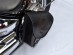Black Top Leather Swingarm Skull Embossed Left Single Bag for Harley Davidson Softail 2018 ONWARDS